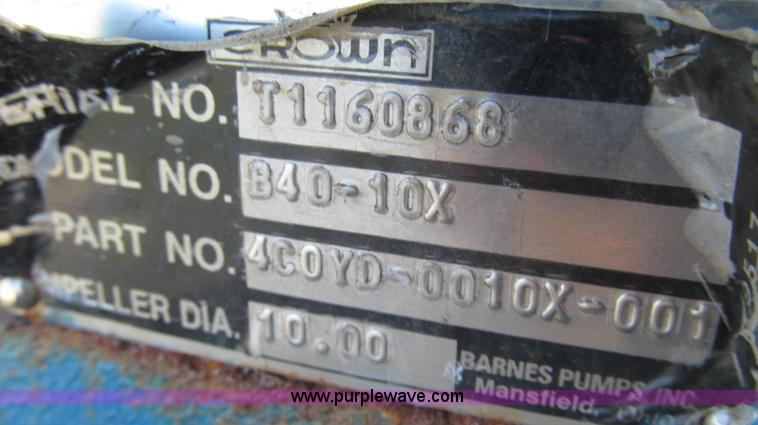 image for item O9213 Crown Barnes pump with Baldor electric motor