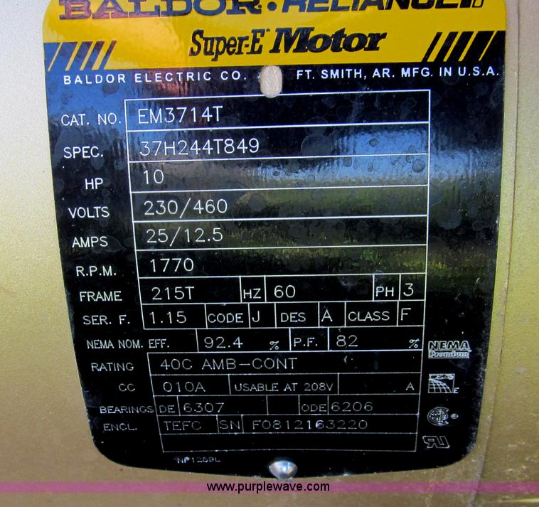 image for item O9221 Crown Barnes pump with Baldor electric motor