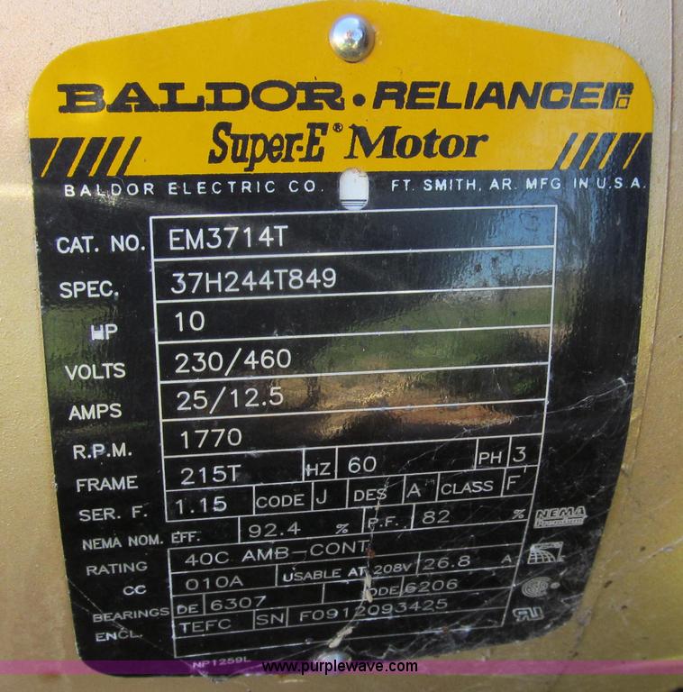 image for item O9224 Crown Barnes pump with Baldor electric motor