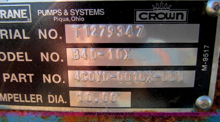 image for item O9224 Crown Barnes pump with Baldor electric motor