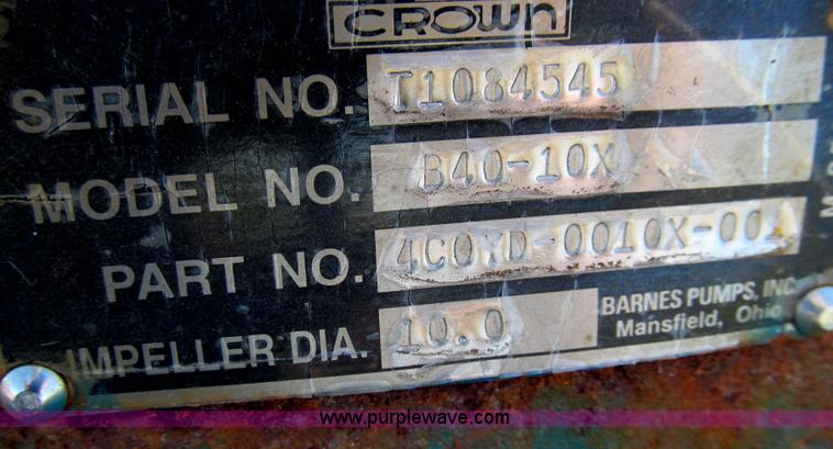 image for item O9228 Crown Barnes pump with Toshiba electric motor