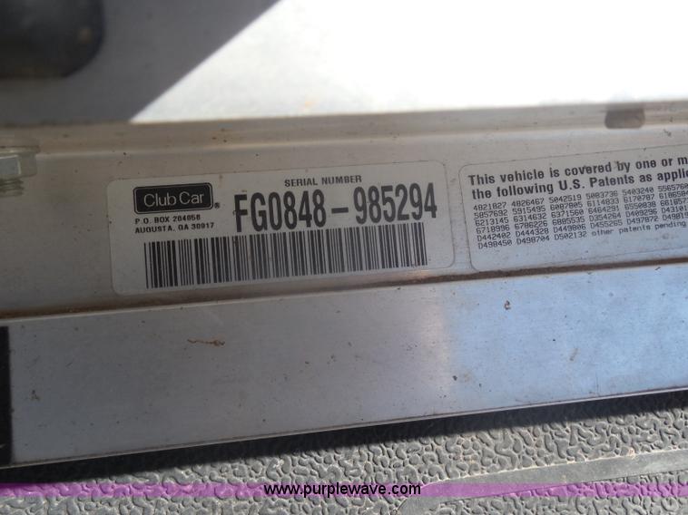 image for item I1339 2008 Club Car utility vehicle