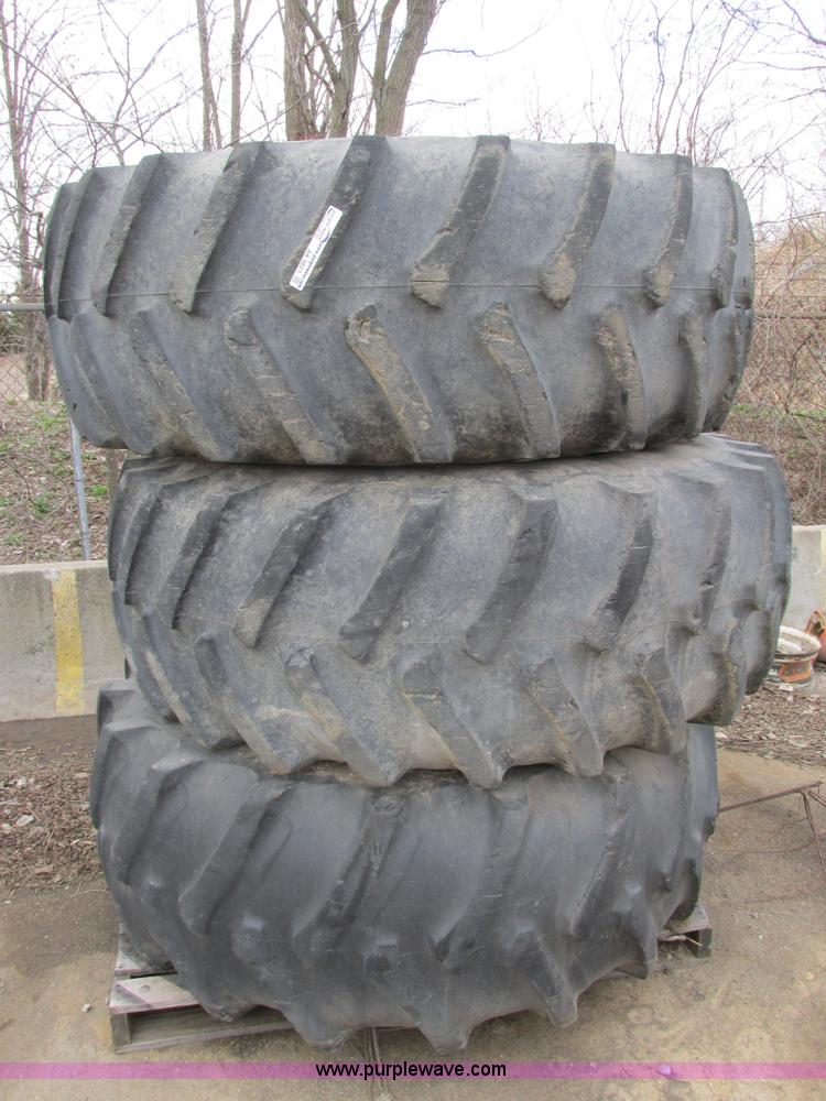 image for item AK9823 (3) Firestone 24.5R32 tires and wheels