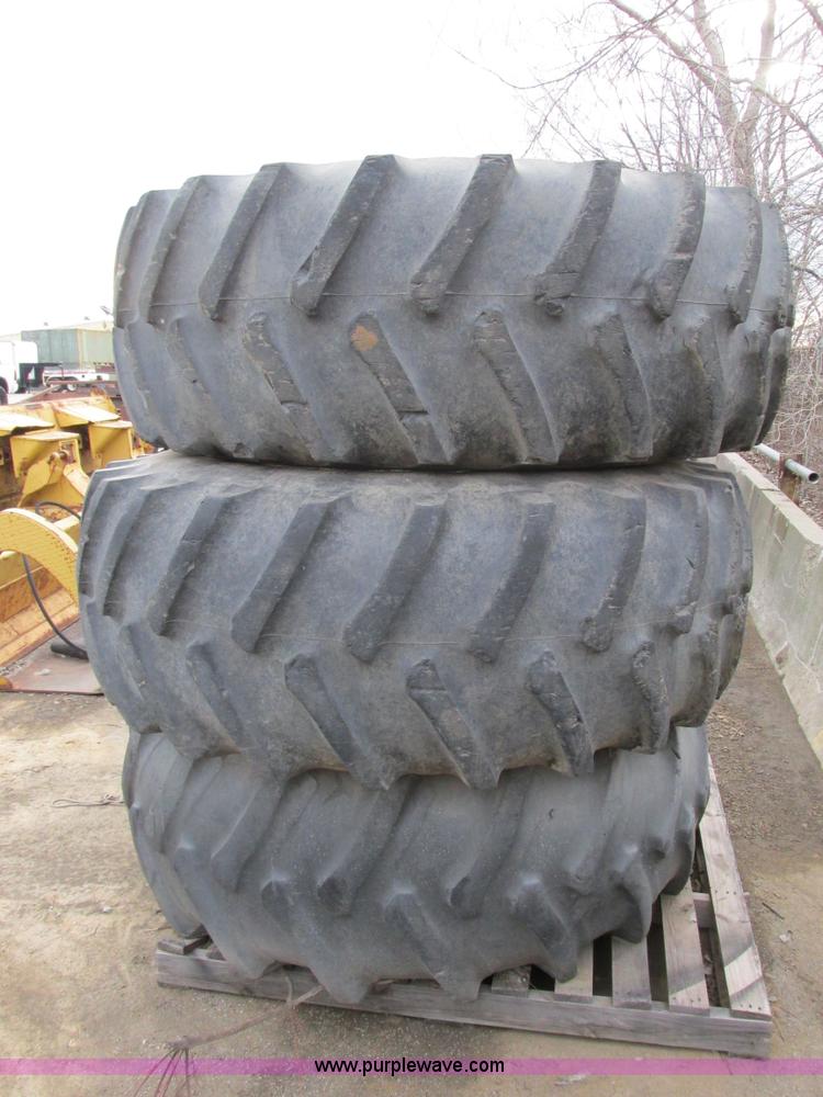 image for item AK9823 (3) Firestone 24.5R32 tires and wheels