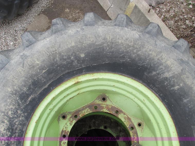 image for item AK9823 (3) Firestone 24.5R32 tires and wheels