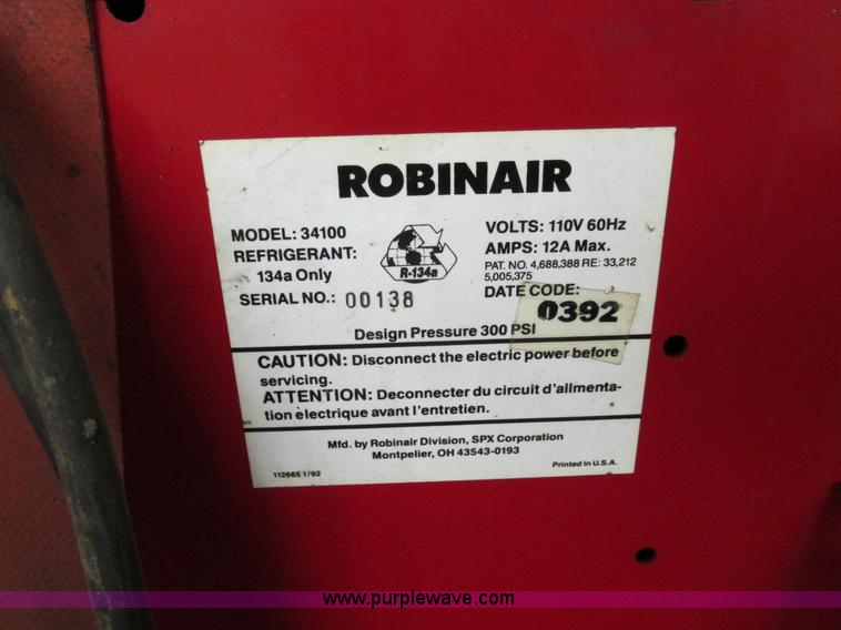 image for item AK9995 Robin Air 134A refrigerant charging station