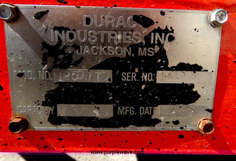 image for item B5909 2006 Durapatcher 125DJT pothole patcher