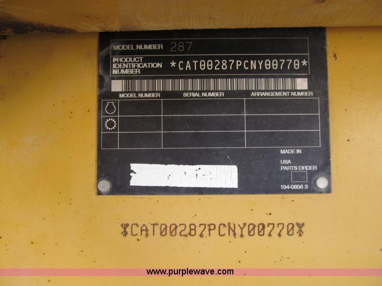 image for item E4597 2003 Caterpillar 287 Turbo track skid steer