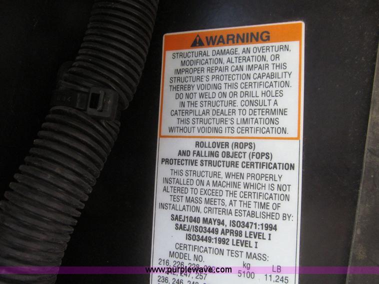 image for item E4597 2003 Caterpillar 287 Turbo track skid steer