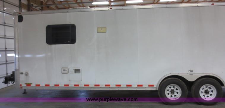 image for item F4402 2002 H&H 28' cargo trailer with living quarters