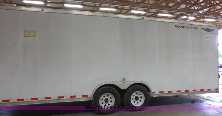 image for item F4402 2002 H&H 28' cargo trailer with living quarters