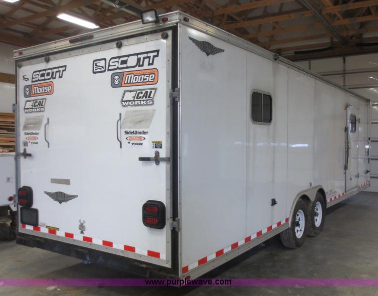 image for item F4402 2002 H&H 28' cargo trailer with living quarters