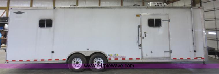 image for item F4402 2002 H&H 28' cargo trailer with living quarters