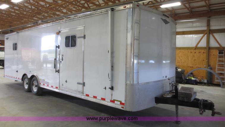 image for item F4402 2002 H&H 28' cargo trailer with living quarters