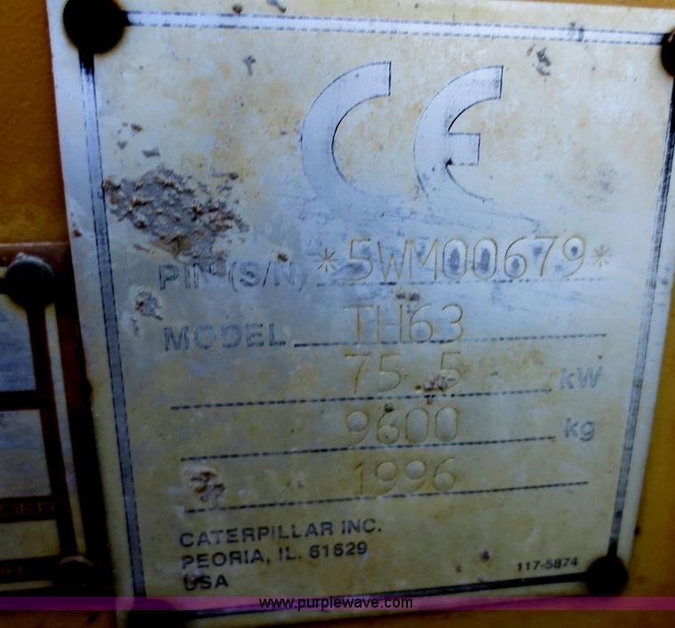 image for item F6688 1996 Caterpillar TH63 telehandler