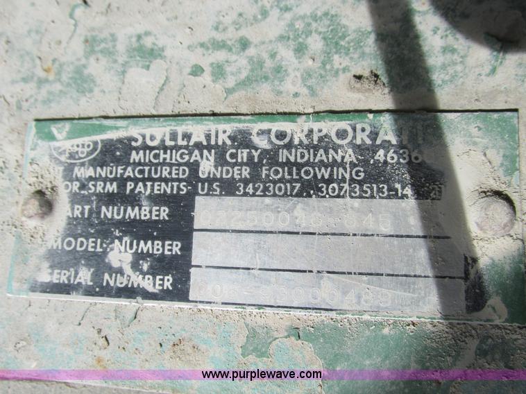 image for item G3047 Sullair 7500TQ air compressor