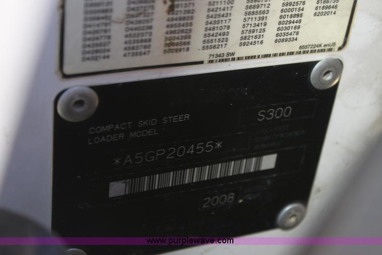 image for item G4203 2008 Bobcat S300 skid steer