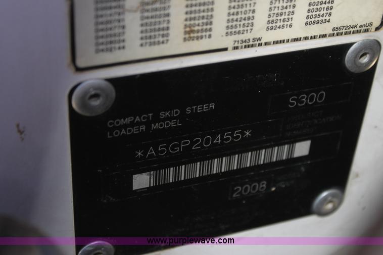 image for item G4203 2008 Bobcat S300 skid steer