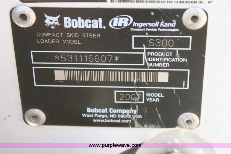 image for item G4206 2007 Bobcat S300 skid steer