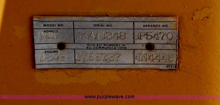 image for item G5305 1977 Caterpillar D8K dozer