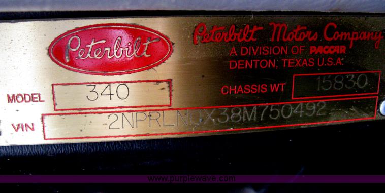 image for item H6335 2008 Peterbilt 340 dump truck