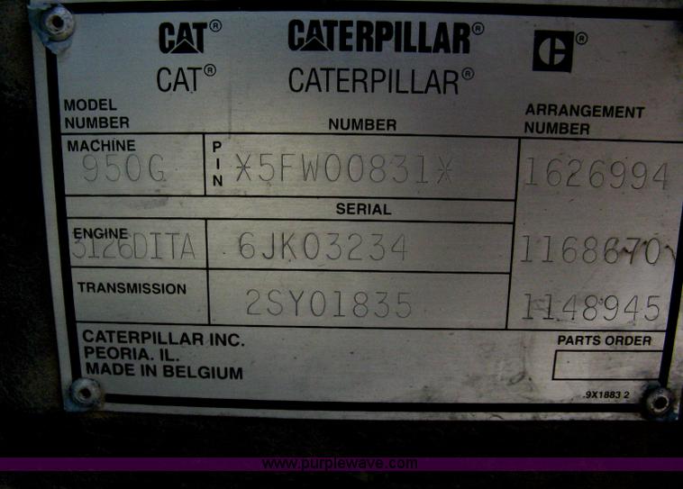 image for item H6339 1999 Caterpillar 950G wheel loader