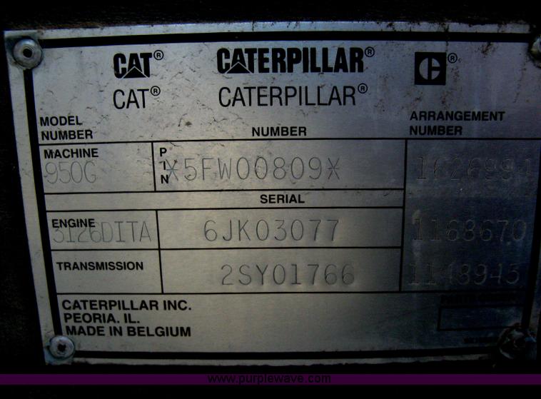 image for item H6340 1999 Caterpillar 950G wheel loader