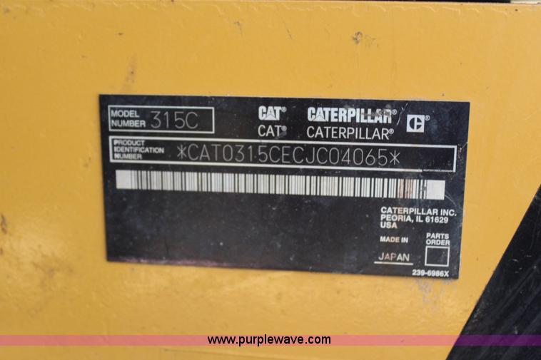 image for item H6754 2006 Caterpillar 315C L excavator