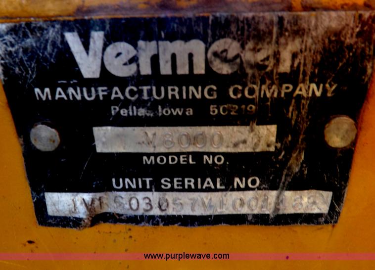 image for item I8483 1997 Vermeer V8550 trencher