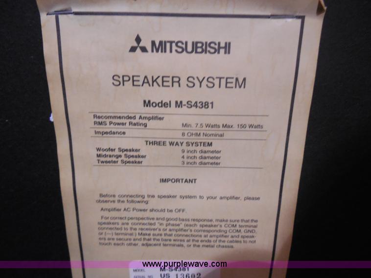 image for item AL9518 Mitsubishi home theater speakers