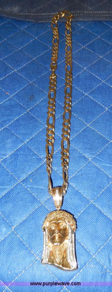 image for item AT9327 Religious men's necklace with stones