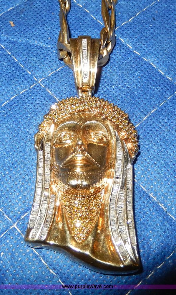 image for item AT9327 Religious men's necklace with stones