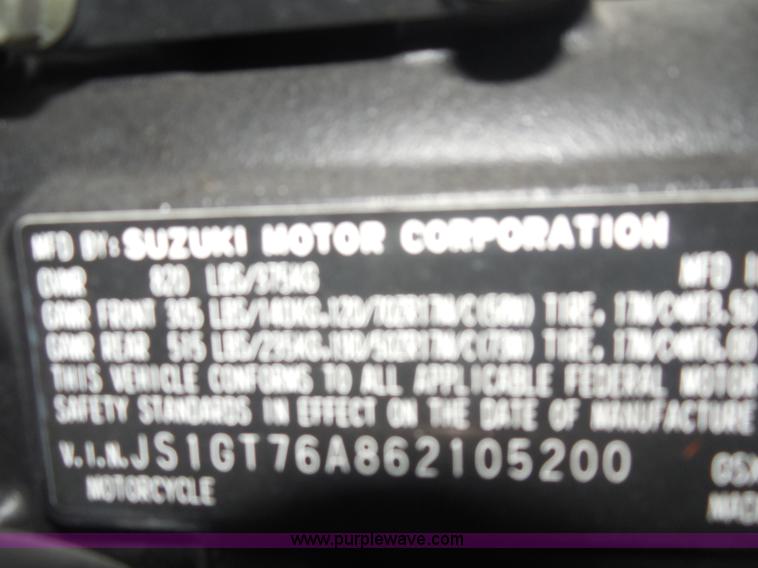 image for item AT9377 2006 Suzuki GSX-R1000 motorcycle