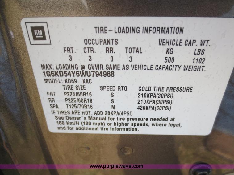 image for item F6701 1998 Cadillac DeVille