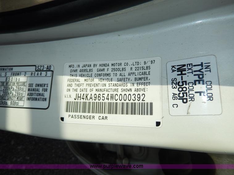 image for item H9598 1998 Acura RL