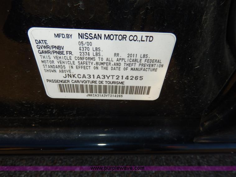 image for item H9604 2000 Infiniti I30