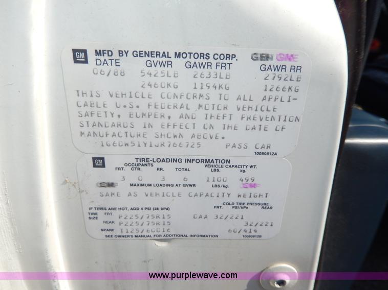 image for item H9607 1988 Cadillac Brougham