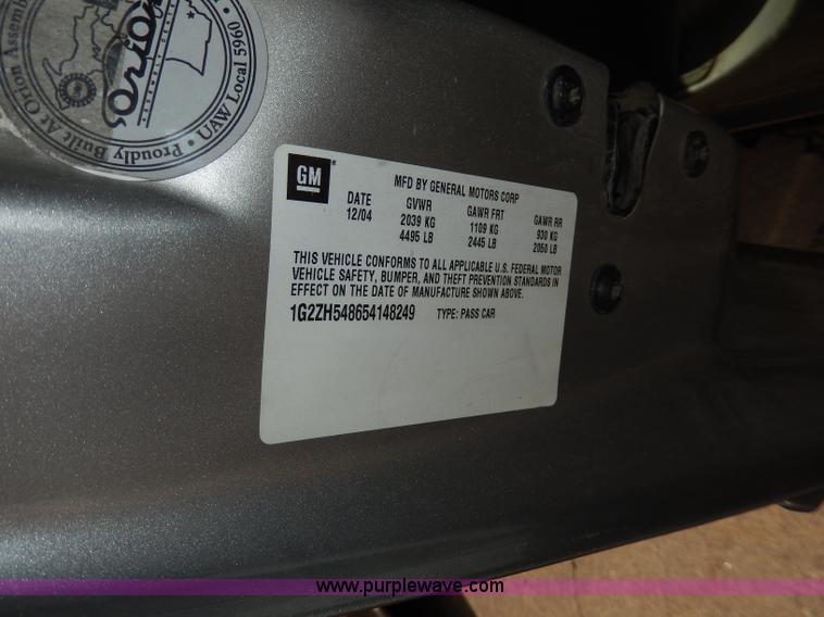 image for item H9618 2005 Pontiac G6 GT