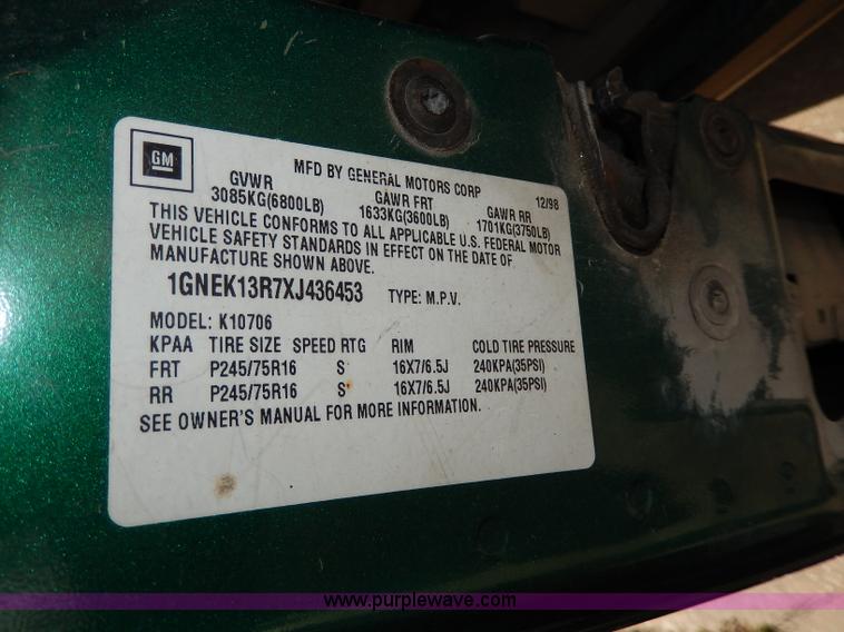 image for item H9623 1999 Chevrolet Tahoe LS SUV