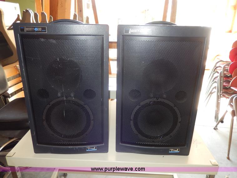 image for item AA9722 (2) Liberty PA speakers