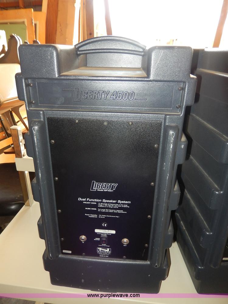 image for item AA9722 (2) Liberty PA speakers