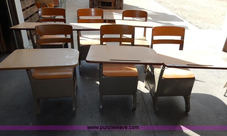 image for item AA9729 (15) school desks with chairs