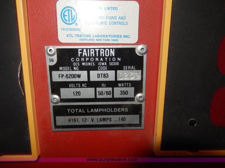 image for item AA9731 (2) Fairtron FP-6200W scoreboards