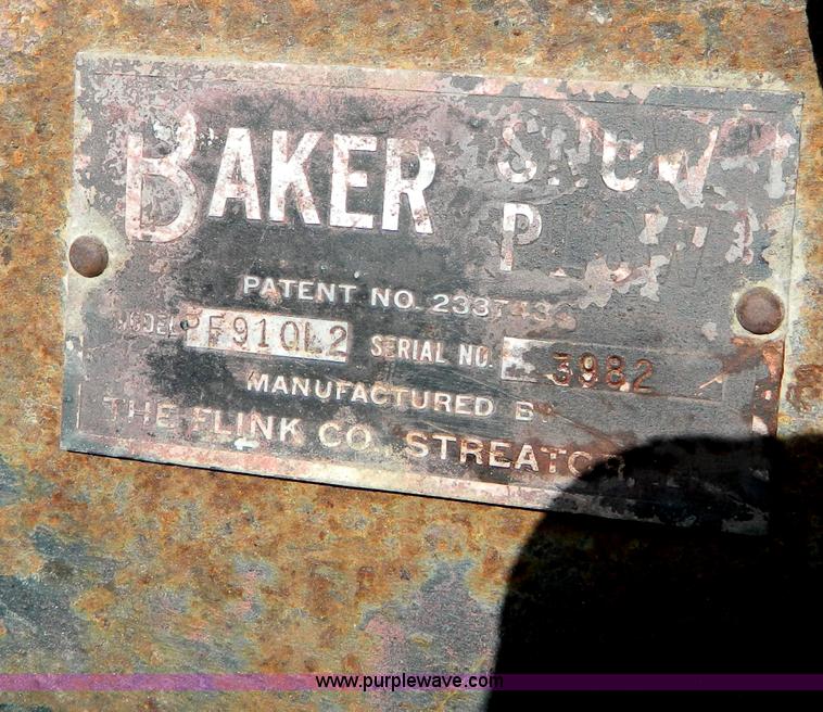 image for item AD9949 Baker PF91012 snow plow