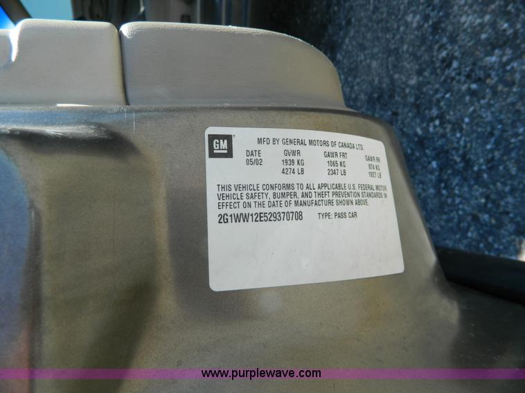 image for item AD9953 2002 Chevrolet Monte Carlo LS