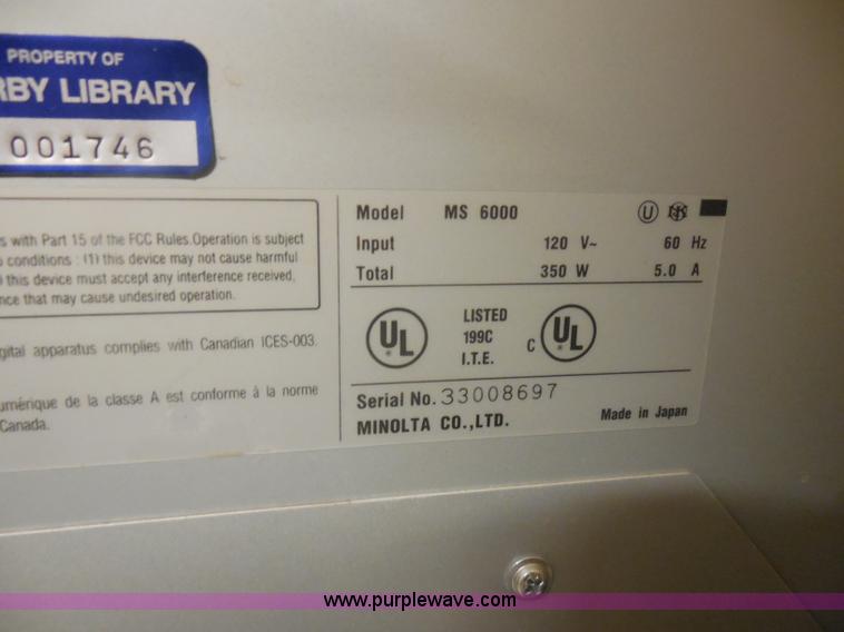 image for item AR9239 Minolta MS6000 Microfilm conversion machine