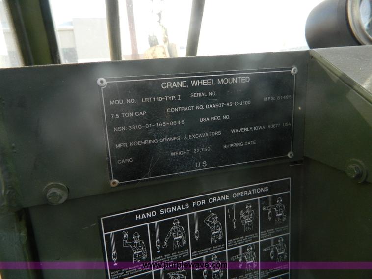 image for item AZ9171 U.S. Surplus LRT-10 wheel mounted crane