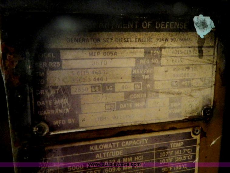 image for item AZ9187 U.S. Army Surplus portable generator