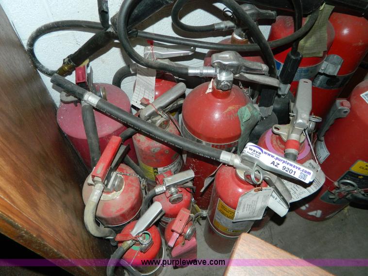 image for item AZ9201 (15) assorted ABC and CO2 fire extinguishers