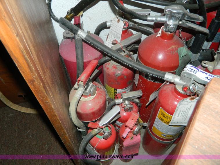 image for item AZ9201 (15) assorted ABC and CO2 fire extinguishers